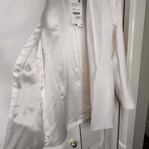 ZARA Belted Tuxedo Jacket NWT - Picture 7 of 9